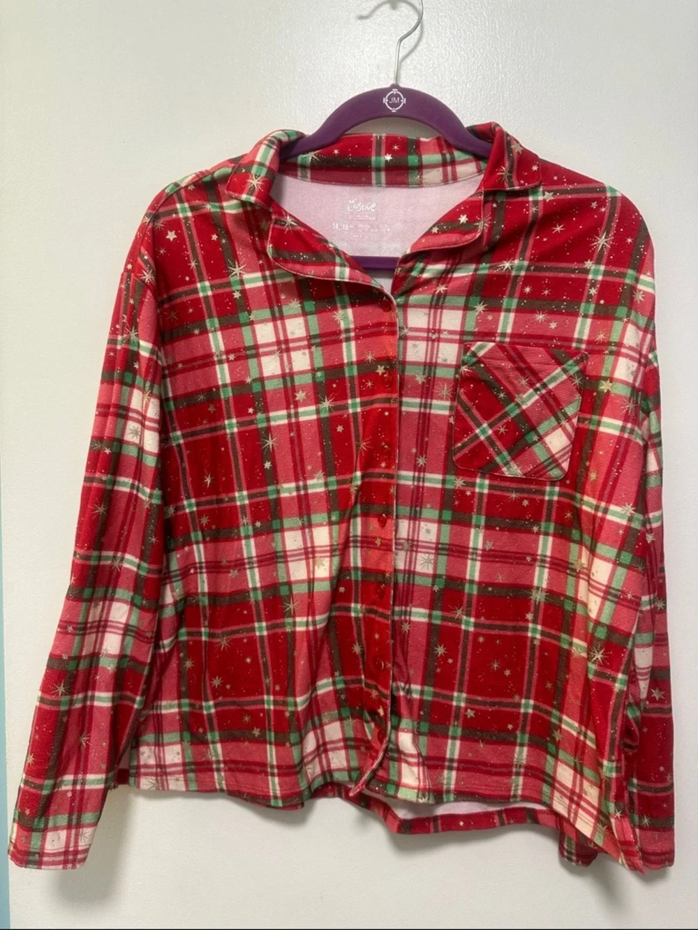 Girls Justice pajama set size 14/16 plus